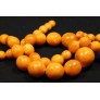 Antique natural baltic amber landscape beads necklace